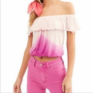 Free people off the shoulder ombré top size large